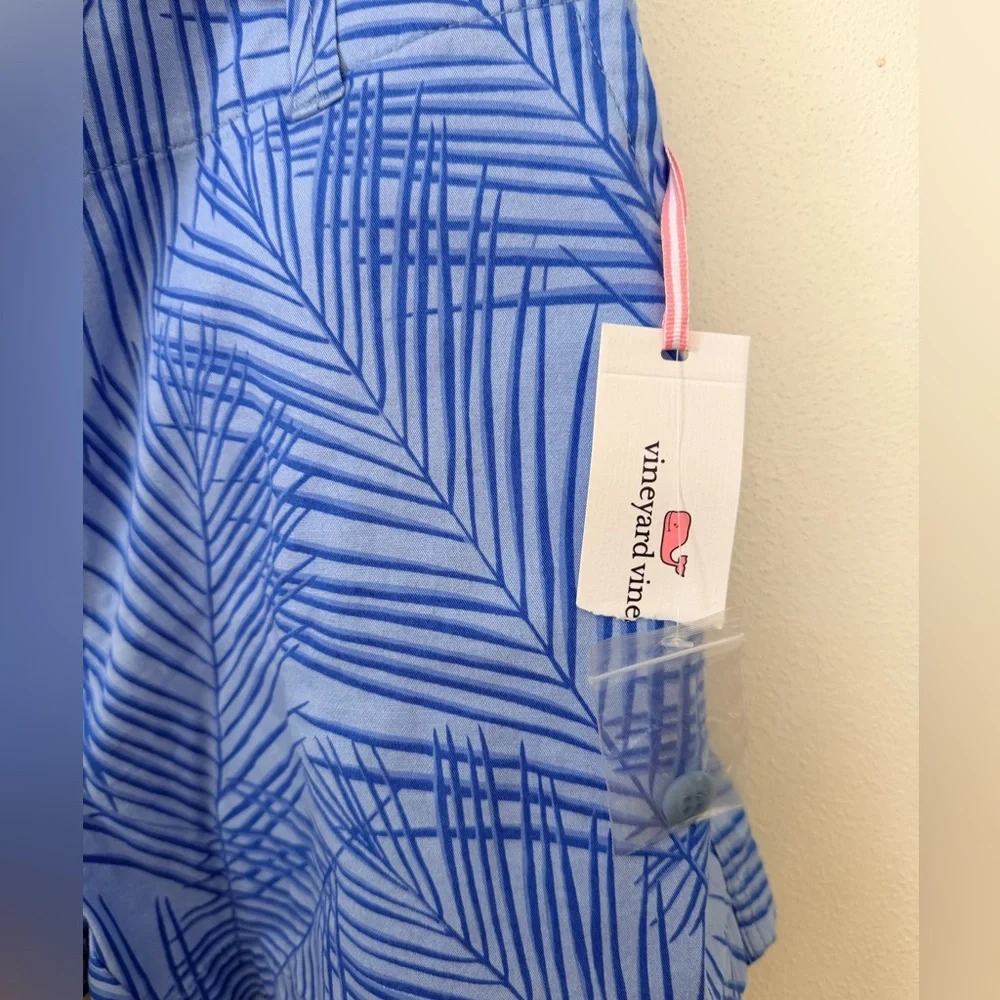 NWT Vineyard Vines blue palm shirts size 16 - Picture 3 of 9